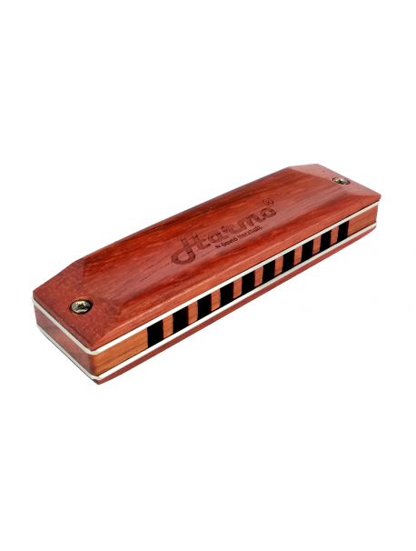 Diatonic harmonica - 10 hole key of C Harmo Custom shop walnut harmonica